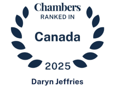 Ranked in Chambers Canada 2025 - Daryn Jeffries